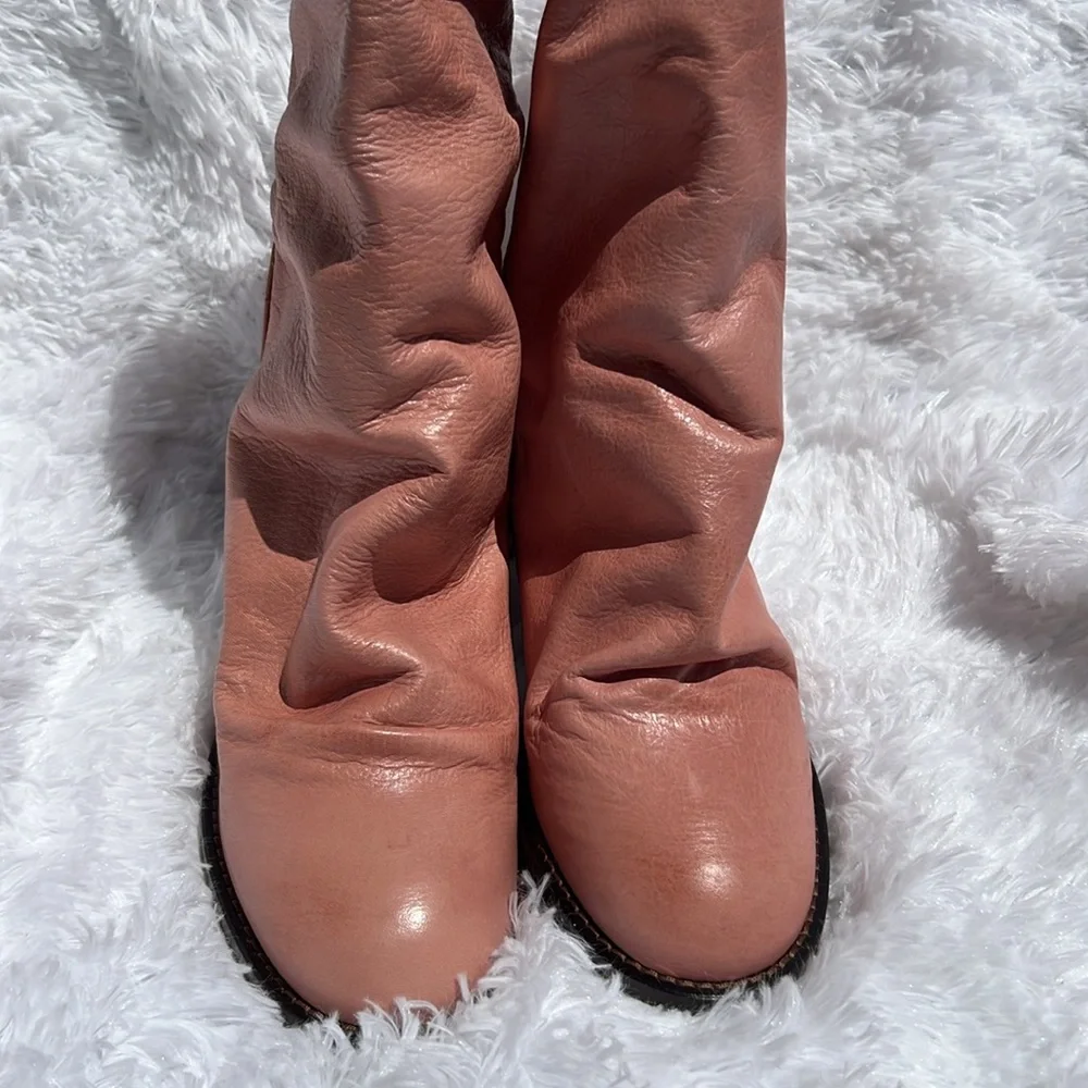 Free People Elle block heel boot sunset sand,l pink - Picture 9 of 13